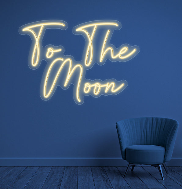 To The Moon Neon Light