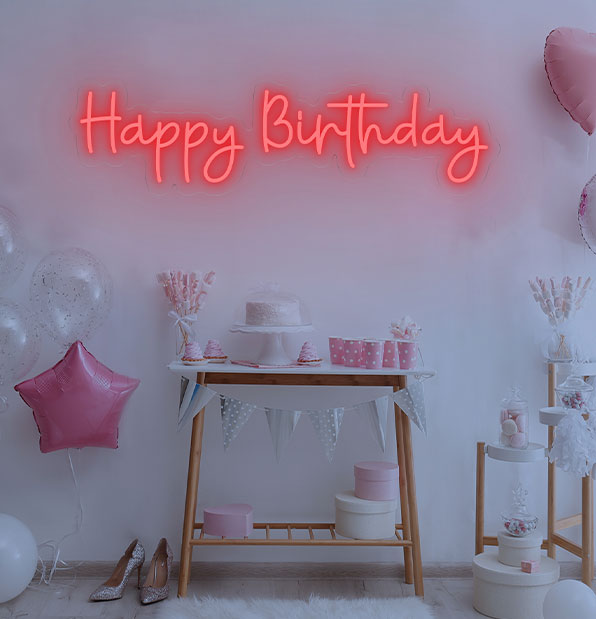 Happy Birthday Custom LED Neon Sign