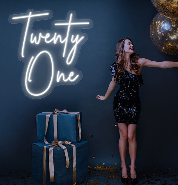 Twenty One Neon Light Sign