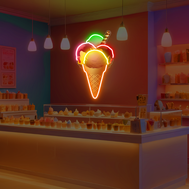 Ice Cream UV Neon Sign