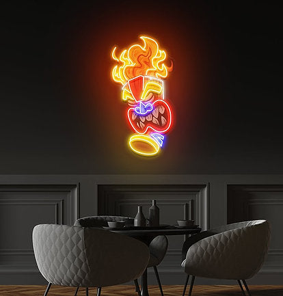 Hot Head UV Print Neon Sign