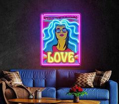 Love #1 UV Print Neon Sign