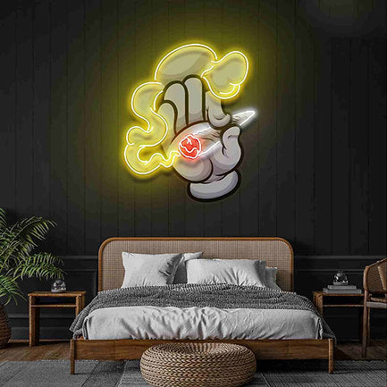 Just Chilling UV Print Neon Sign