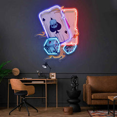 Ace of Spades UV Print Neon Sign