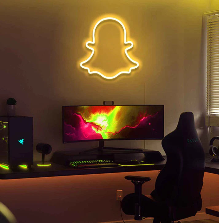 Snapchat Logo Neon