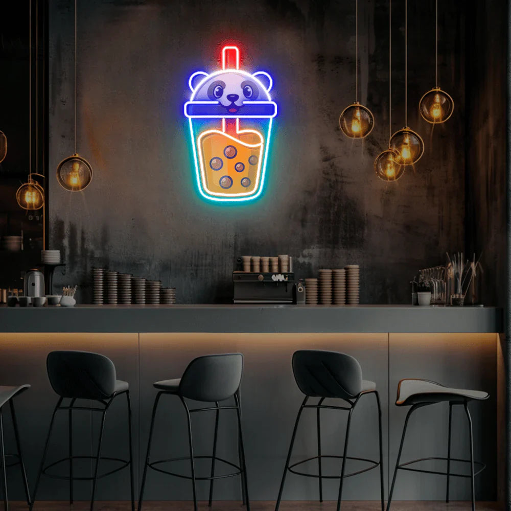 Boba Tea UV Neon Sign