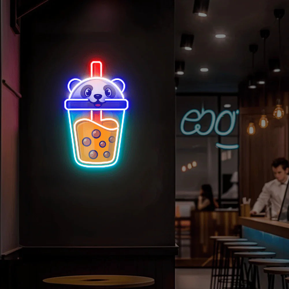 Boba Tea UV Neon Sign