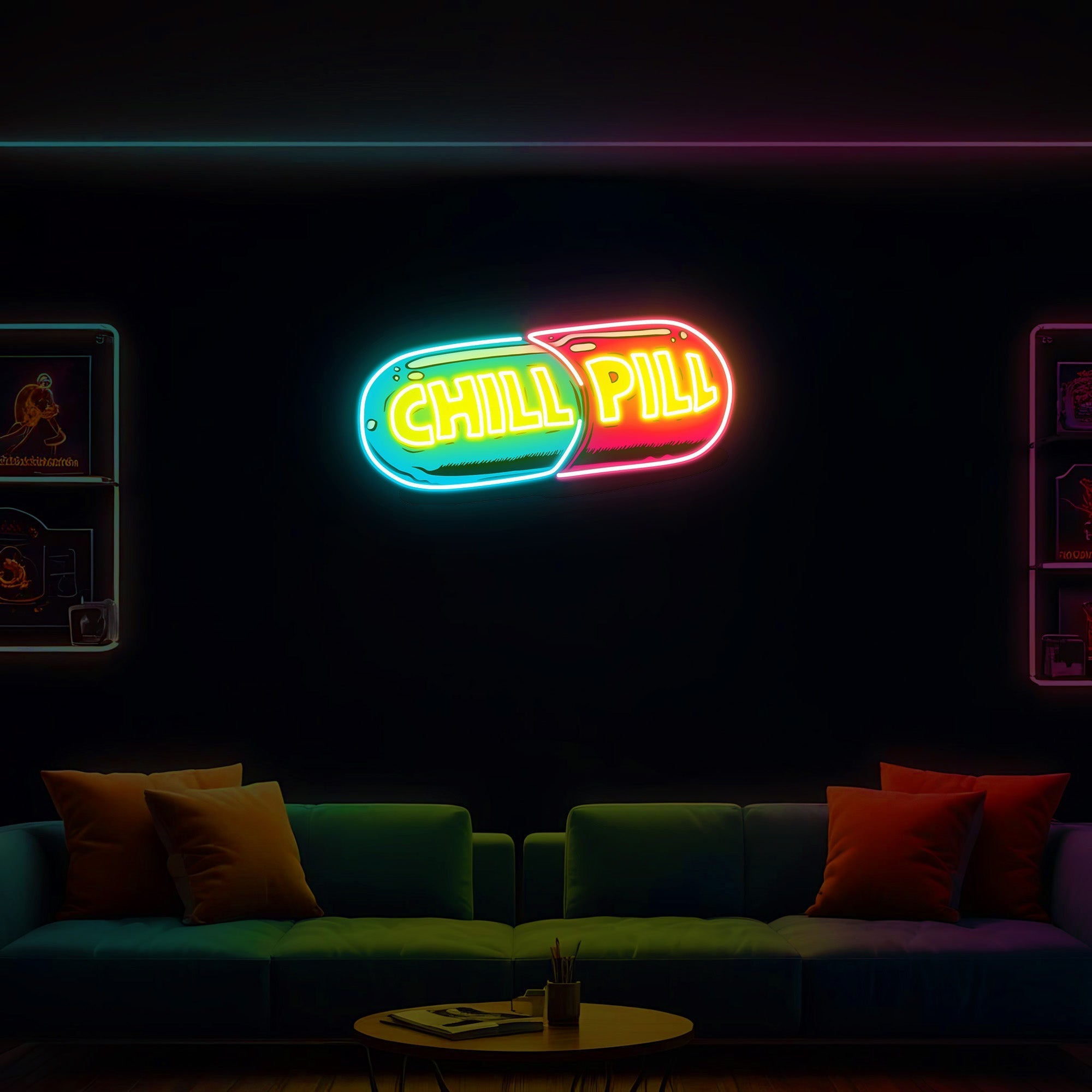 Chill Pill UV Neon Sign