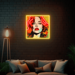 Girl Pop Art UV Neon Sign