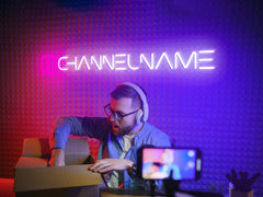 Personalized YouTube Channel Neon Sign