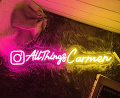 Custom Instagram Username Neon Sign