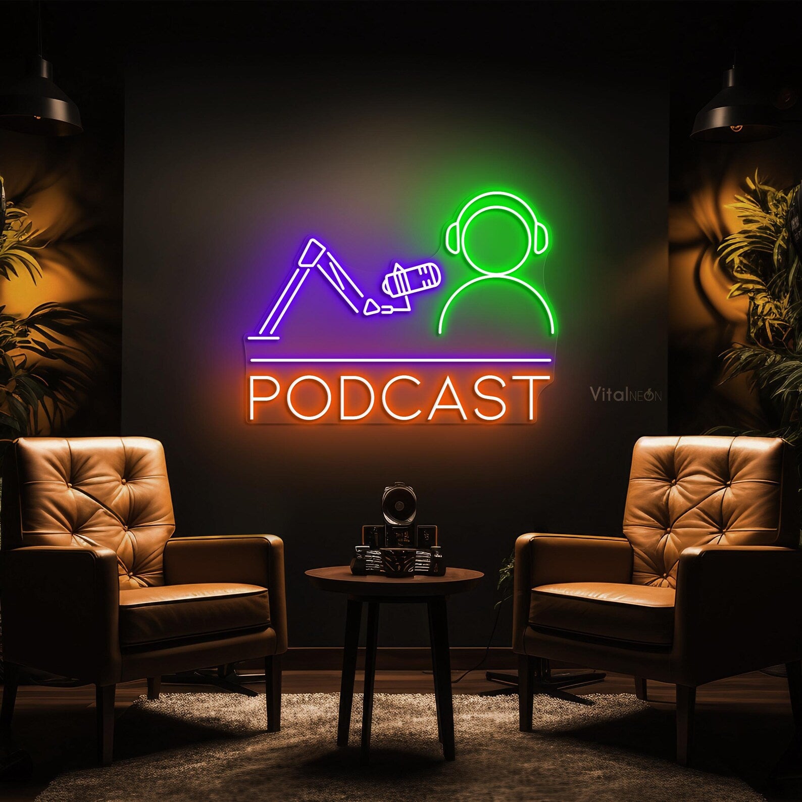 Podcast Studio Neon Sign