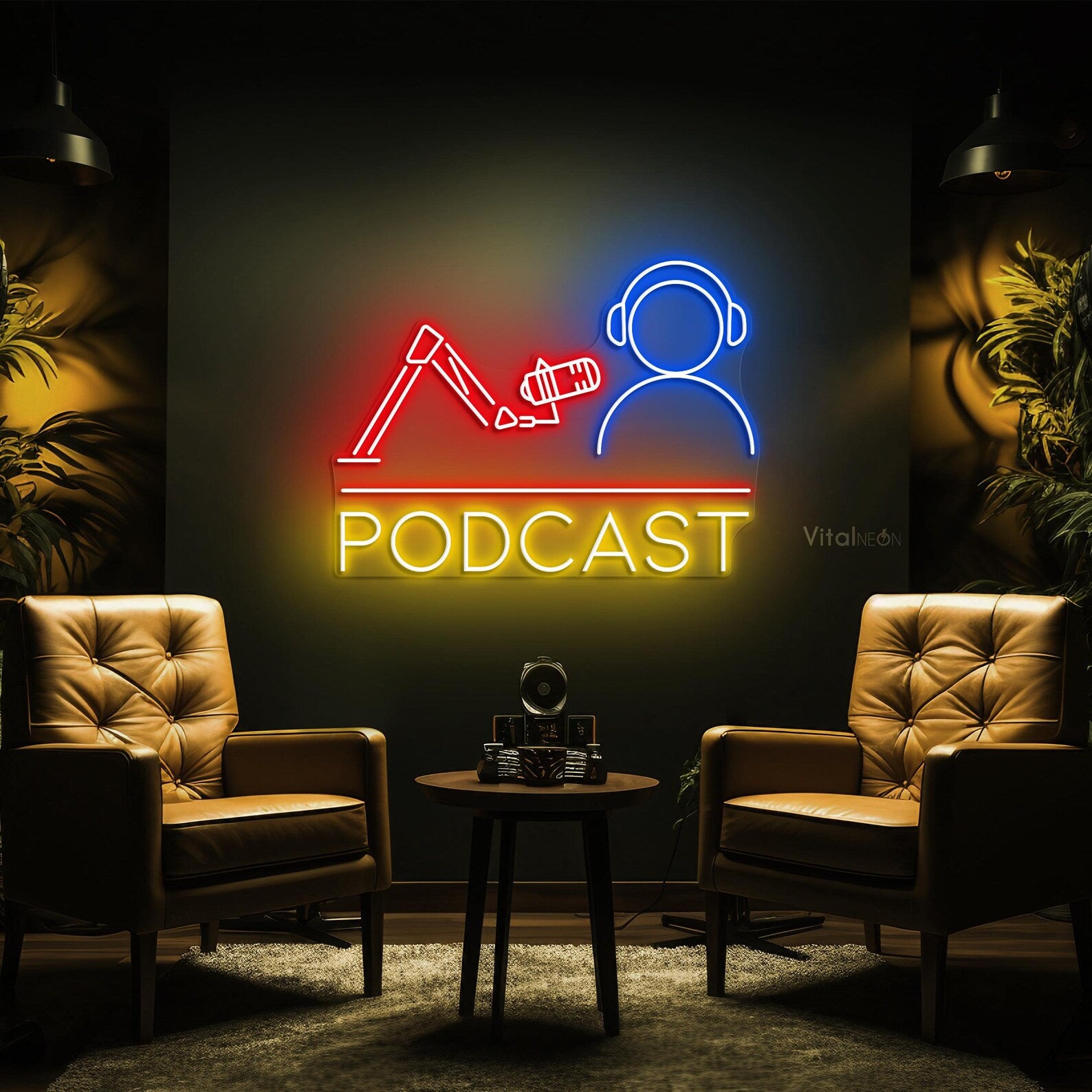 Podcast Studio Neon Sign