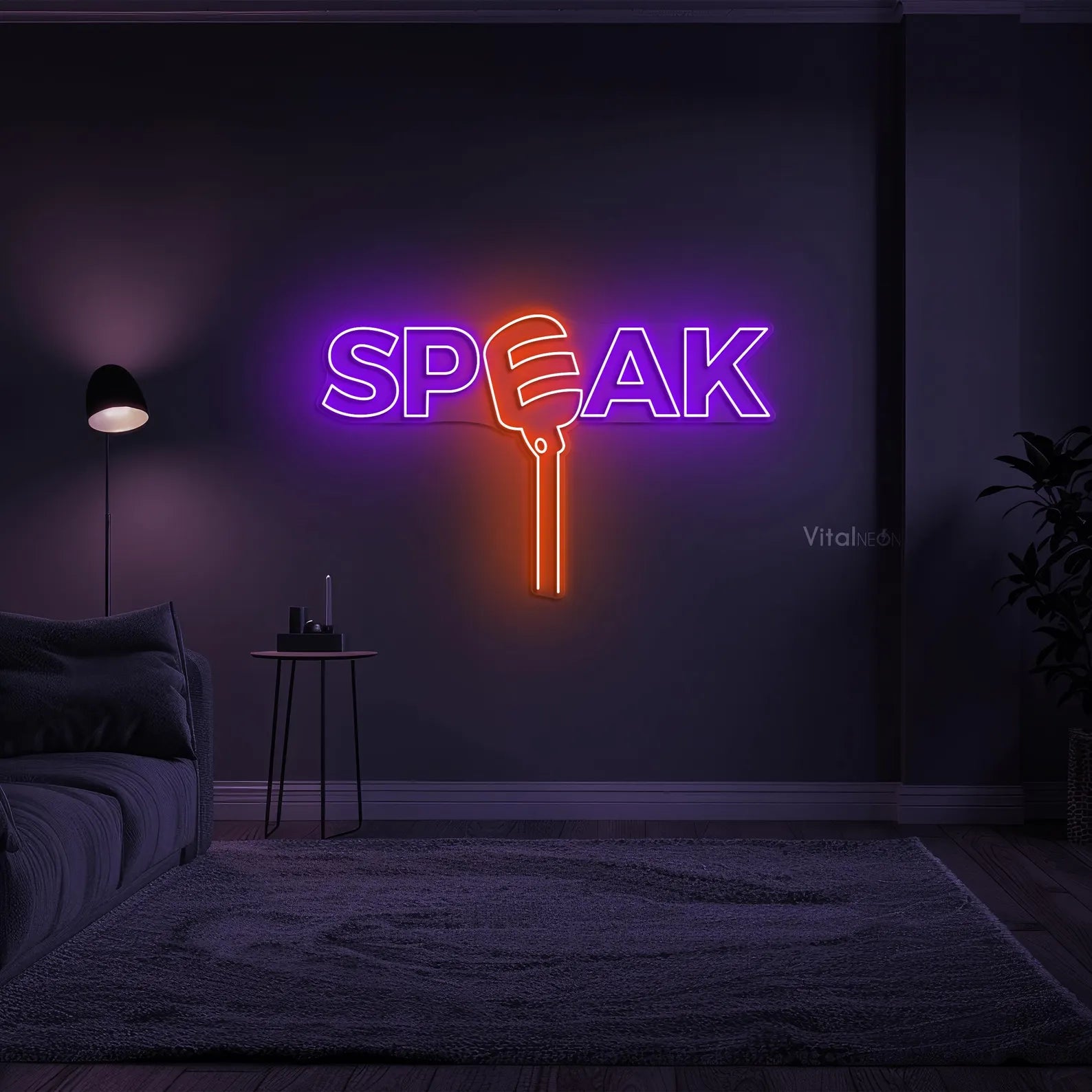 Speak Neon Sign - Perfect for podcast