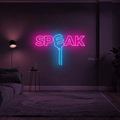 Speak Neon Sign - Perfect for podcast