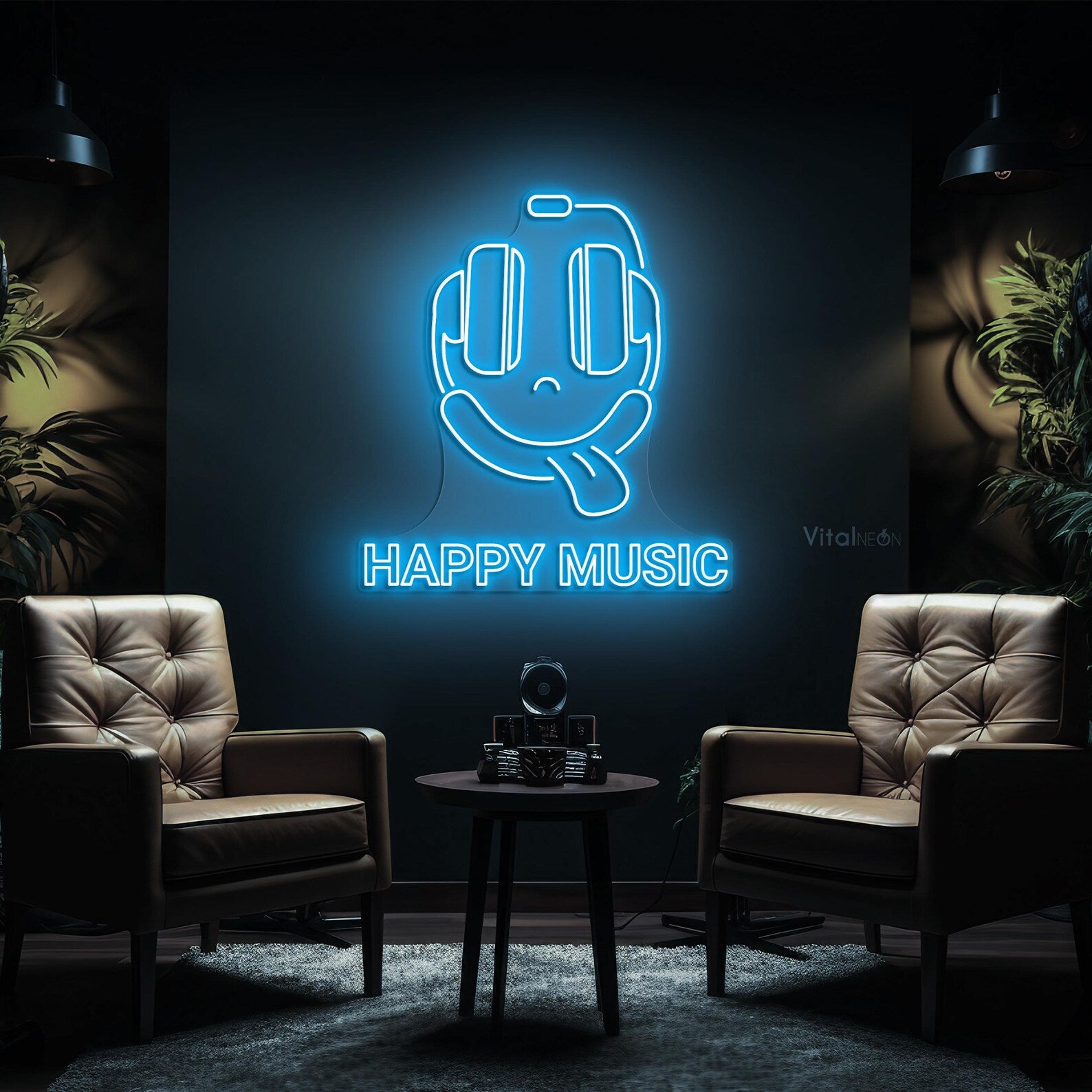 Happy Music Neon Sign