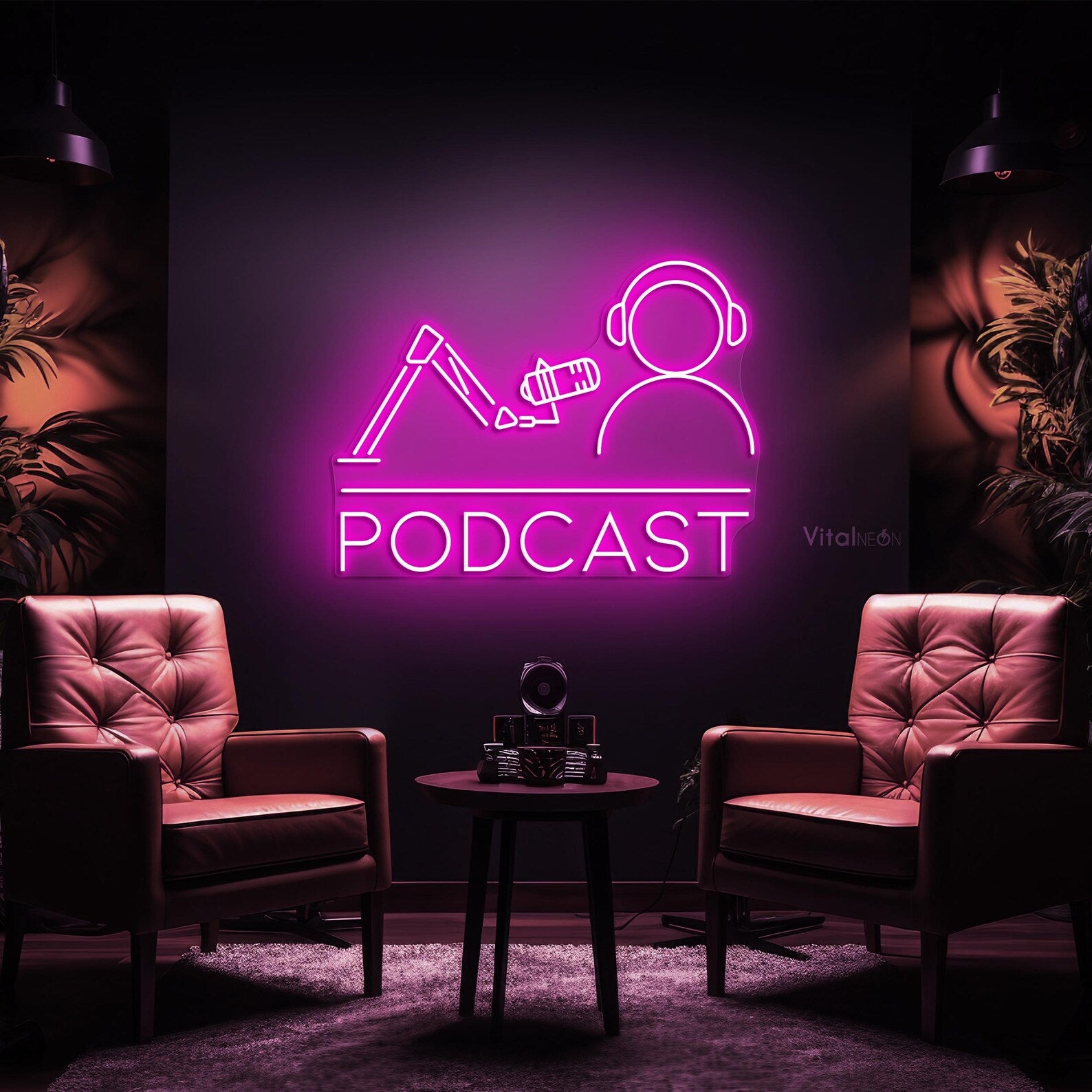 Podcast Studio Neon Sign