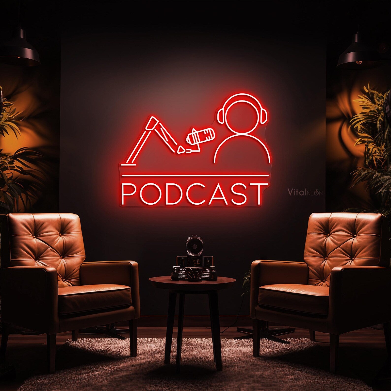 Podcast Studio Neon Sign