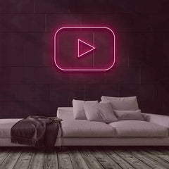 YouTube Logo Neon Sign