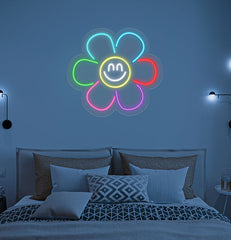 Smile Flower Neon Sign