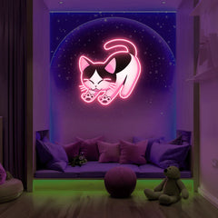 Cat UV Neon Sign