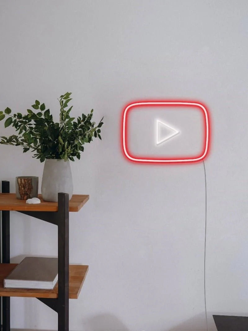 YouTube Logo Neon Sign